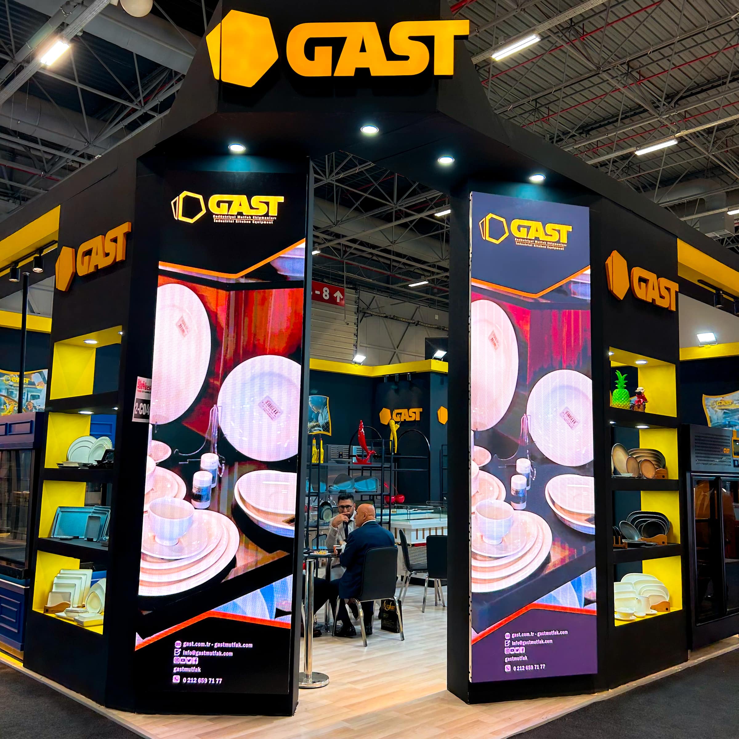 Custom-built stand for a gastronomy fair