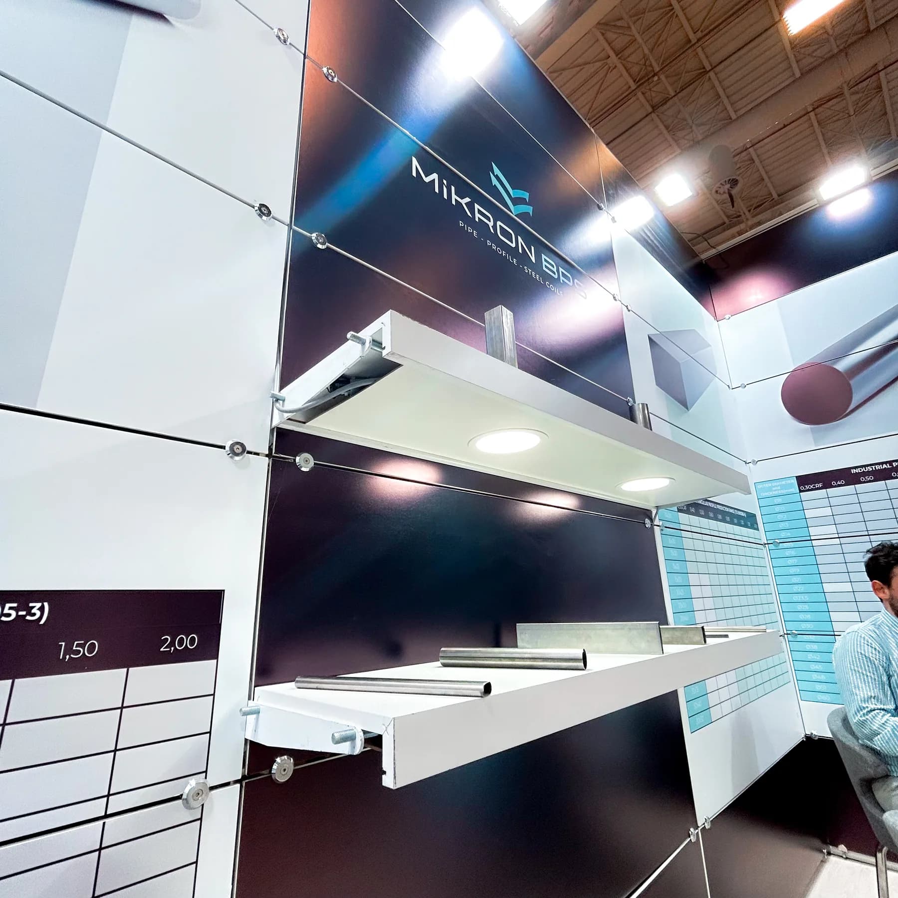 Exhibition design reference from the Studio MXM Istanbul project archive — mikron detail